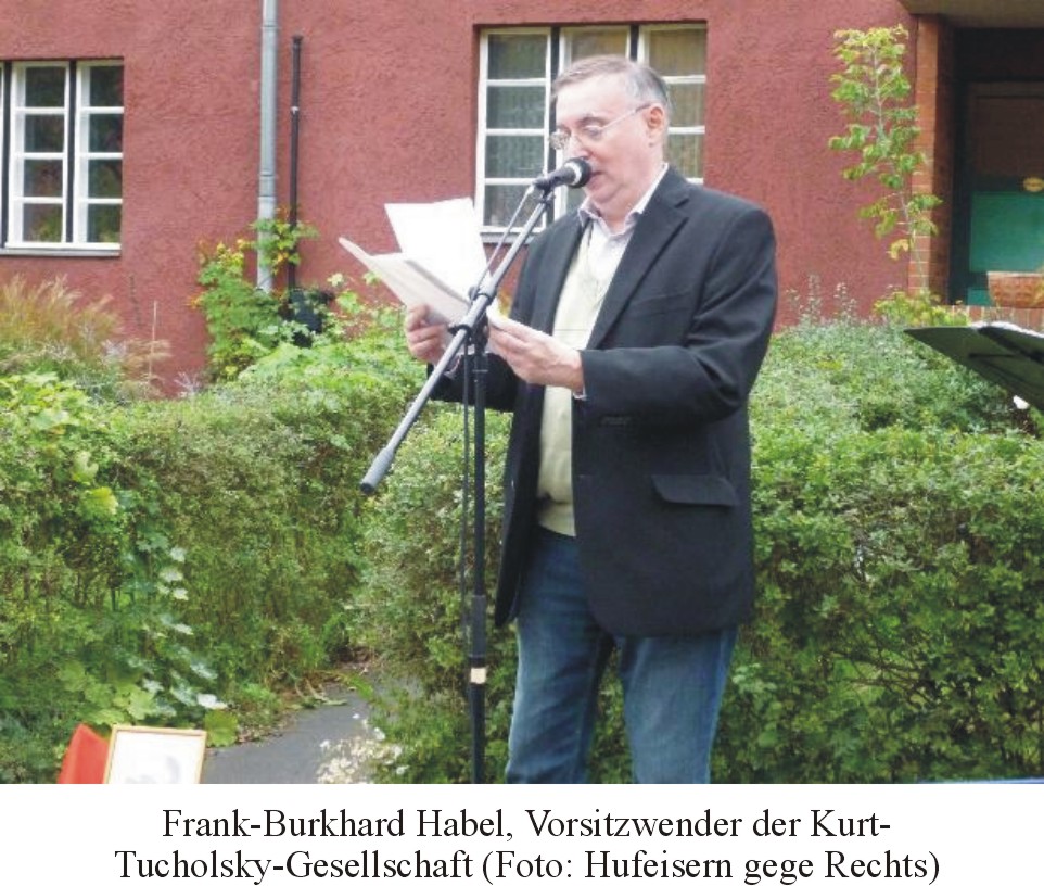 Frank-Burkhard Habel, Vorsitzwender der Kurt-Tucholsky-Gesellschaft (Foto: Hufeisern gege Rechts)