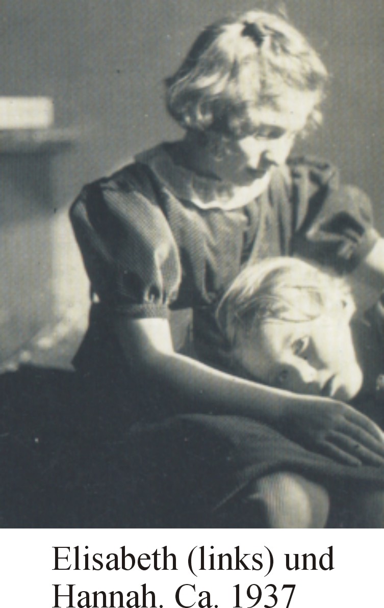 Elisabeth (links) und Hannah. ca. 1937